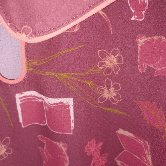 Modcloth Womens Medium Sleeveless Blouse Steampunk Sherlock Holmes - Picture 2 of 5